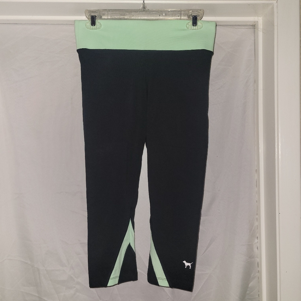PINK - Size S/P, Lime Green & Black, Yoga Flat Crop Legging.